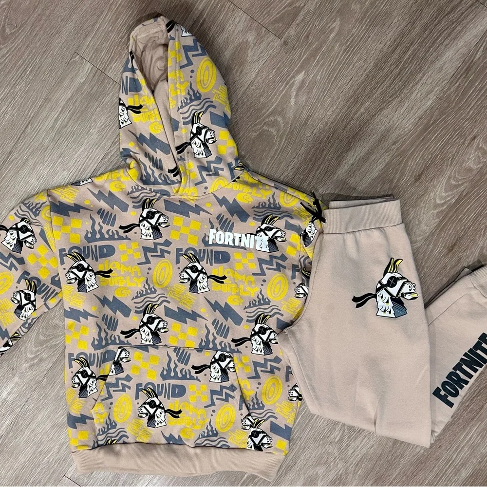 Fortnite Llama Bro Hoodie & Joggers Set Boys Large 14 16